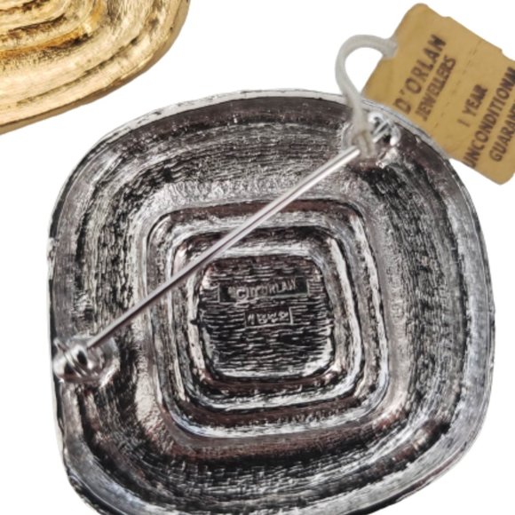 D'Orlan vintage gold & silver brooches - Picture 5 of 10